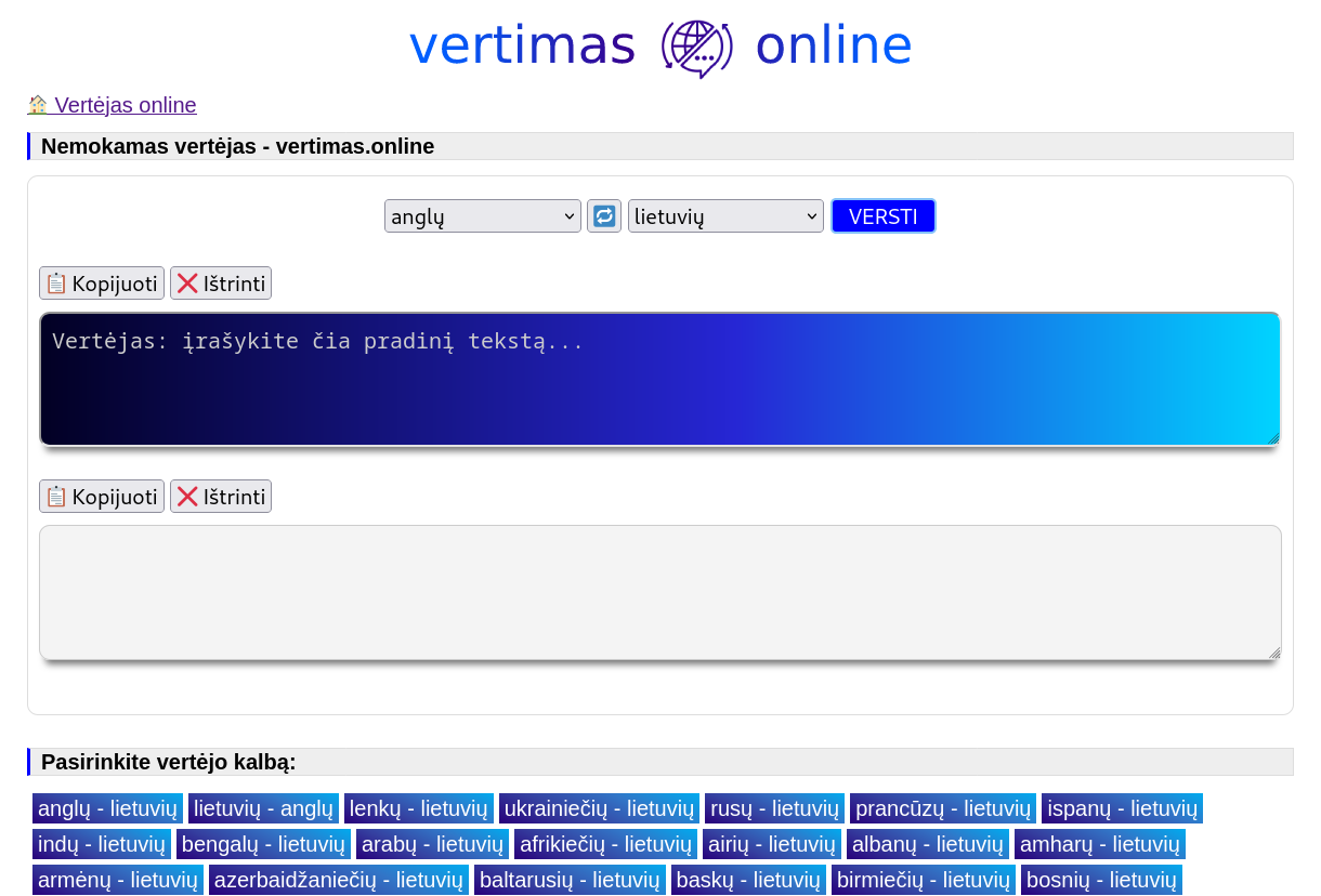 Screenshot 2023-01-08 at 14-54-48 ✍️ Vertėjas online. Nemokamas daugiau negu 100 kalbų vertimas